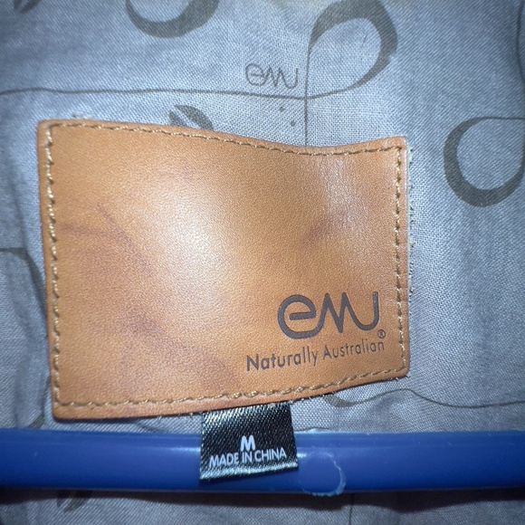 VINTAGE EMU Merino Wool Genuine Sheepskin Leather Moto Jacket โ Size Medium - Picture 9 of 11